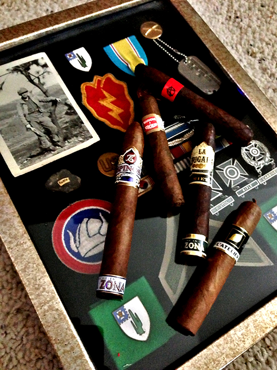 war-memorabilia-cigars War medals with cigars