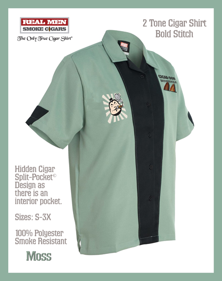 2 Tone Retro Cigar Dojo Smoking Shirt