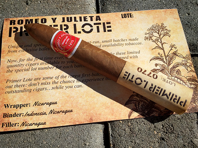 Romeo y Julieta Primer Lote 770 Belicoso cigar review