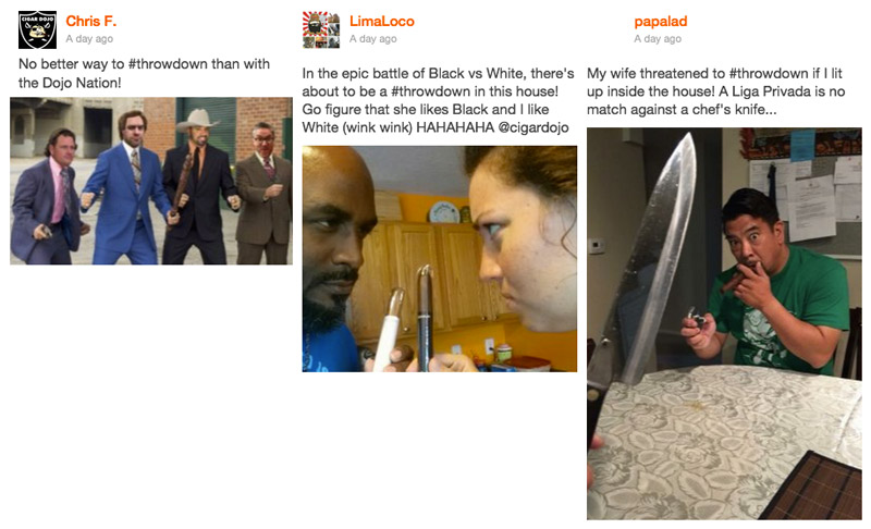 Throw Down cigars contest winners