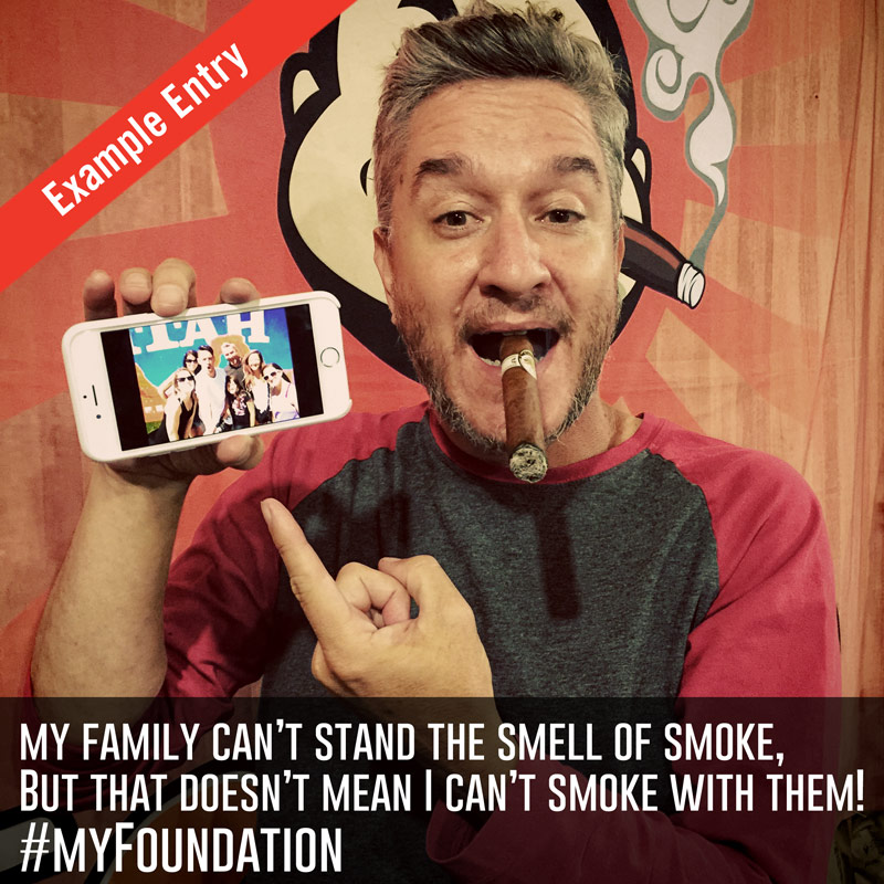 Foundation Cigar Co. cigar contest example entry