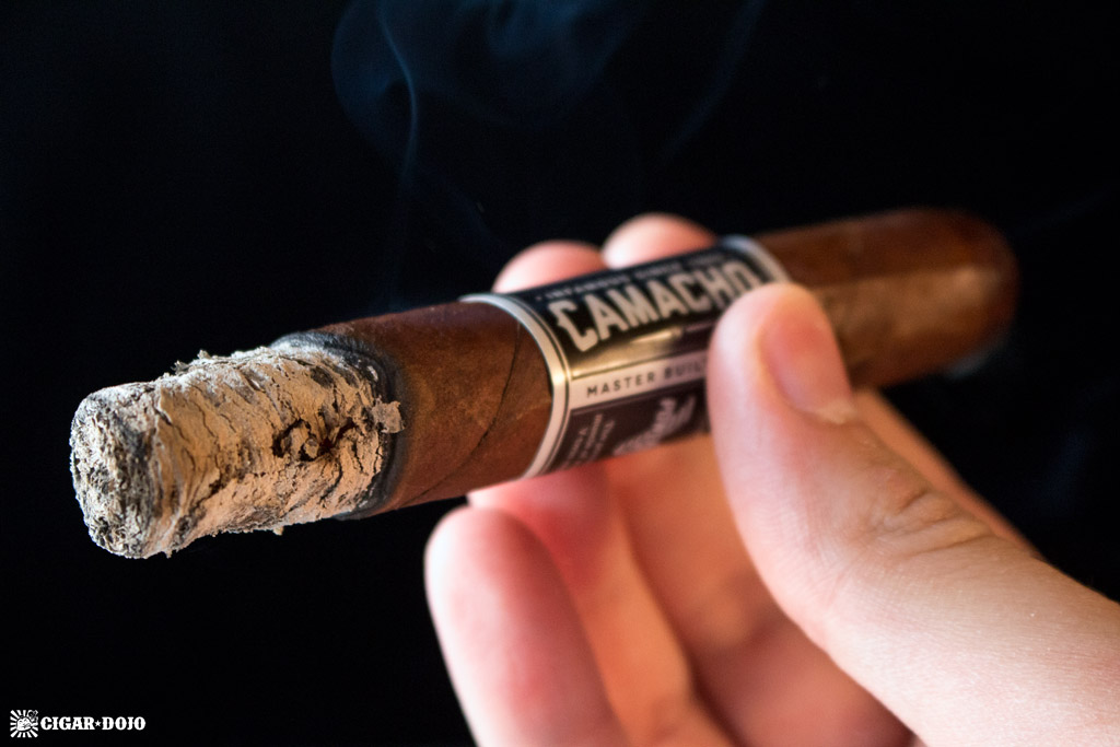 Camacho Powerband robusto cigar smoking