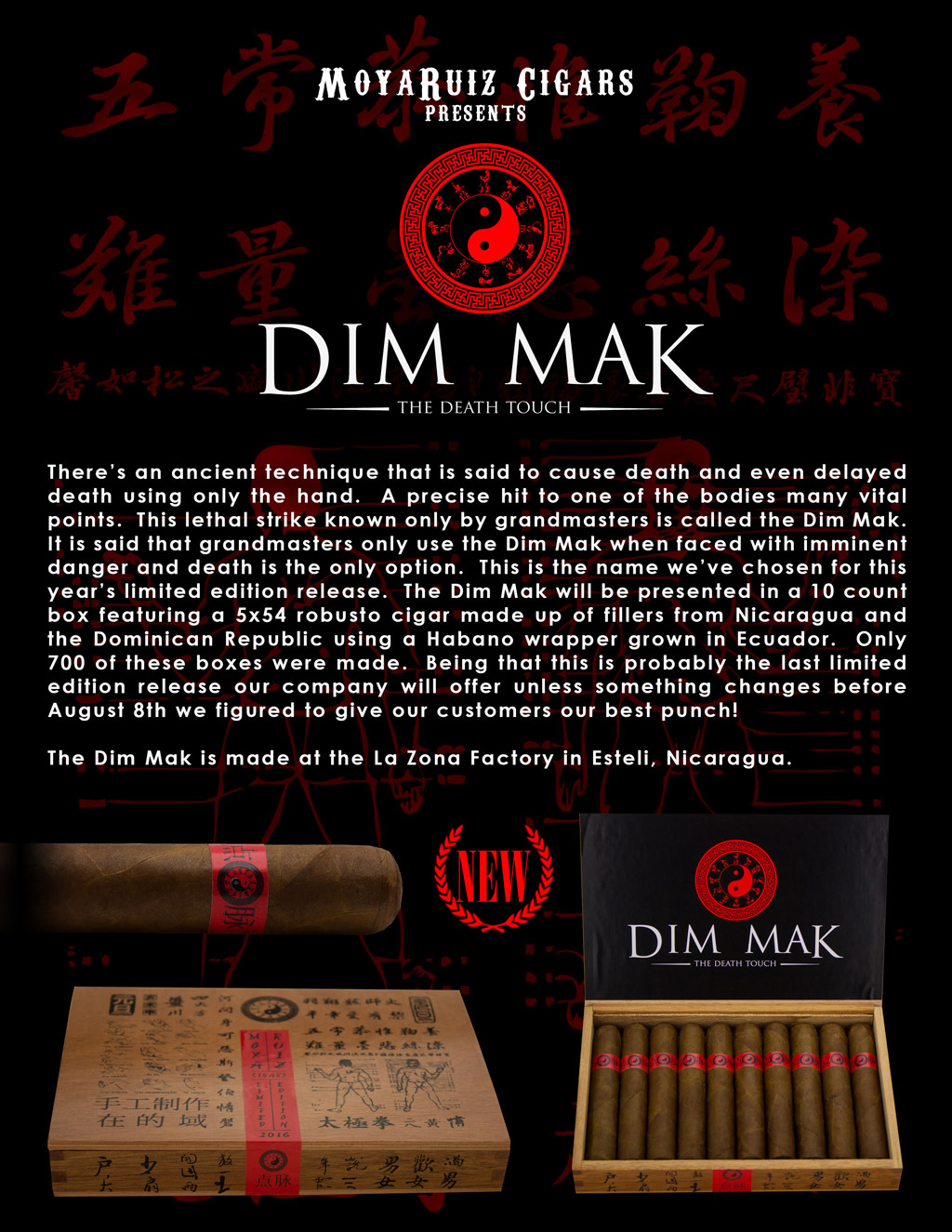 MoyaRuiz Dim Mak cigar press release
