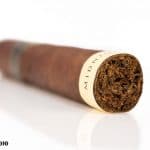 Caldwell Eastern Standard Maduro Midnight Express Jockey Club Robusto cigar foot
