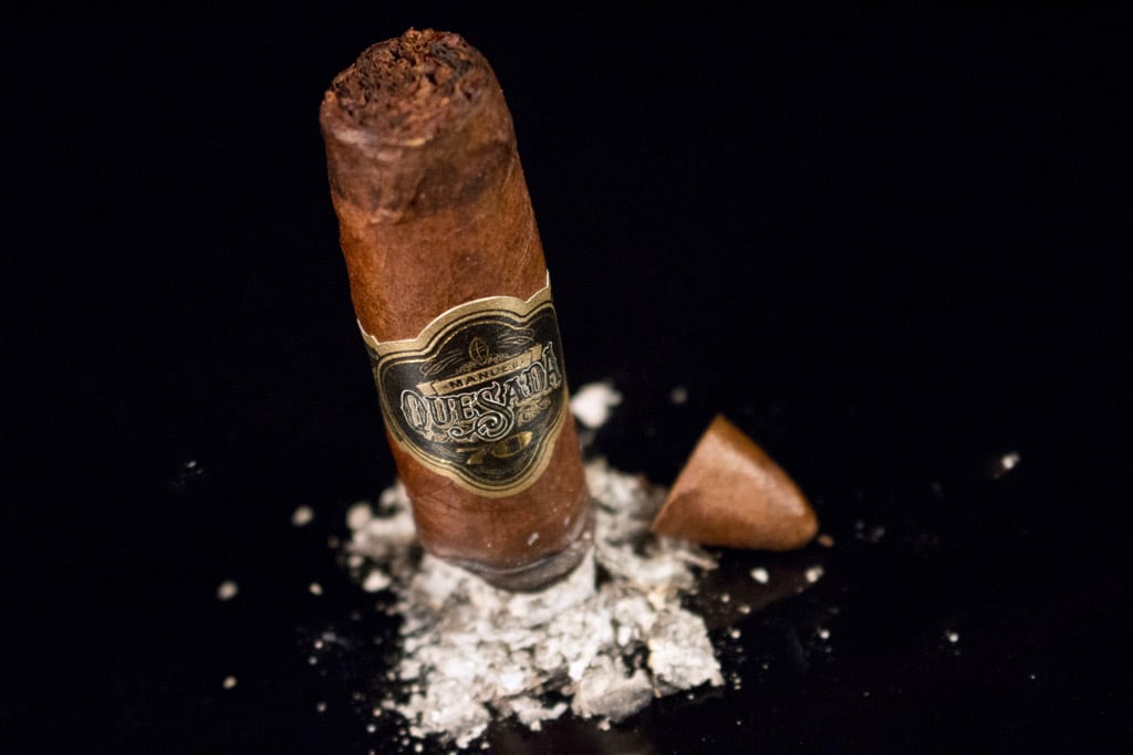 Manuel Quesada 70th Belicoso cigar ash
