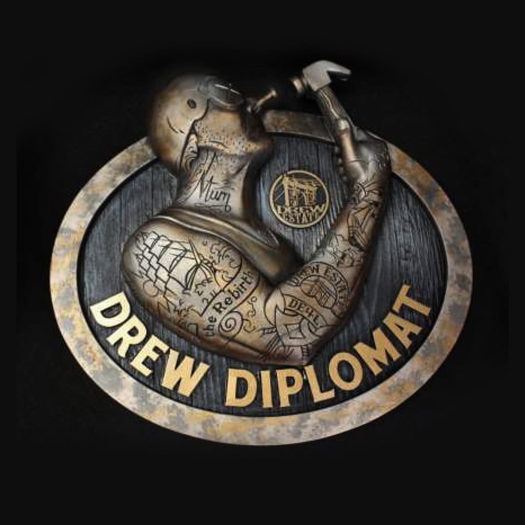 Drew Diplomat 3D Nail-Head Freak Sign
