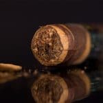Quesada Reserva Privada Barber Pole cigar cut cap