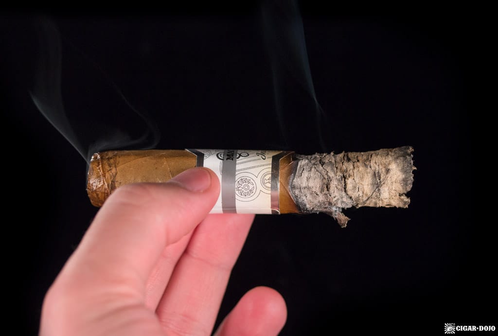 Macanudo Inspirado White Robusto cigar smoking