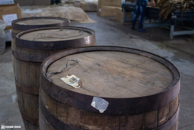 Camacho Dojo Imperial Stout Barrel-Aged barrels in factory