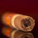 The T. Connecticut Short Robusto cigar foot