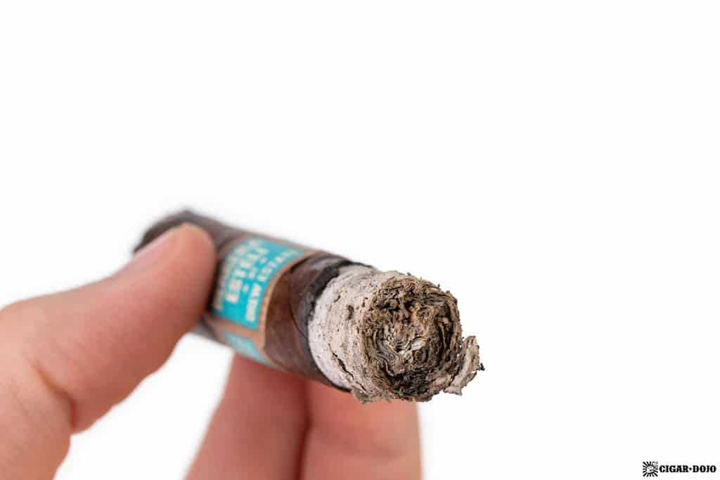 Herrera Esteli Brazilian Maduro Lonsdale Deluxe cigar ash