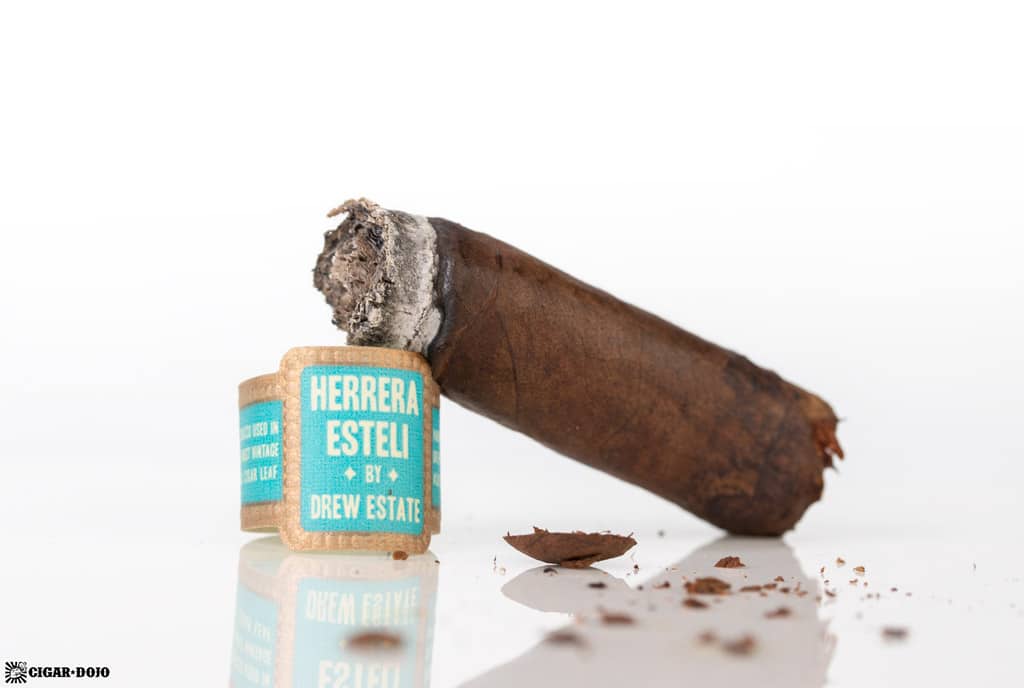Herrera Esteli Brazilian Maduro Lonsdale Deluxe cigar nub finished