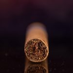 Gran Habano Blue in Green Gran Robusto cigar foot