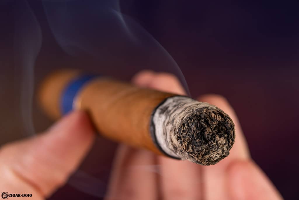 Gran Habano Blue in Green Gran Robusto cigar smoking