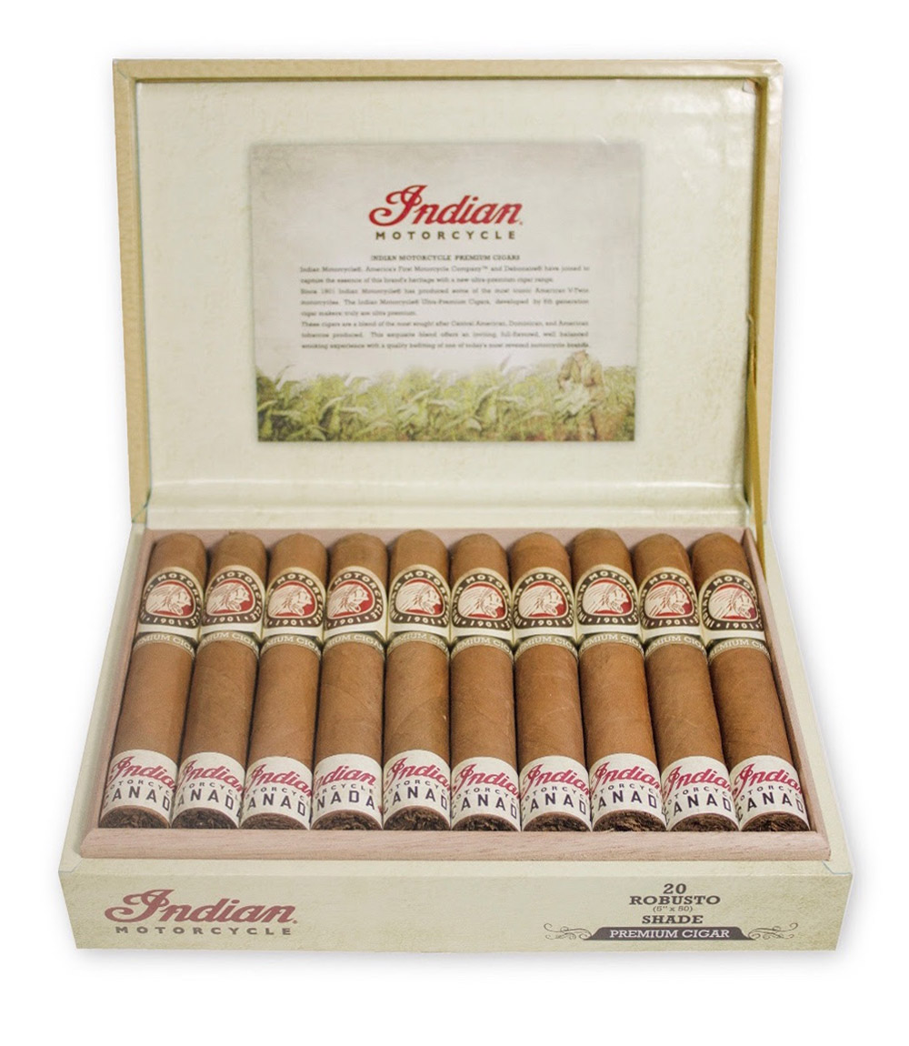 Indian Motorcycle Connecticut Shade Robusto box open