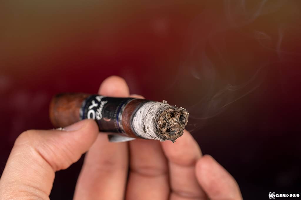 Joya Black Nocturno cigar ash