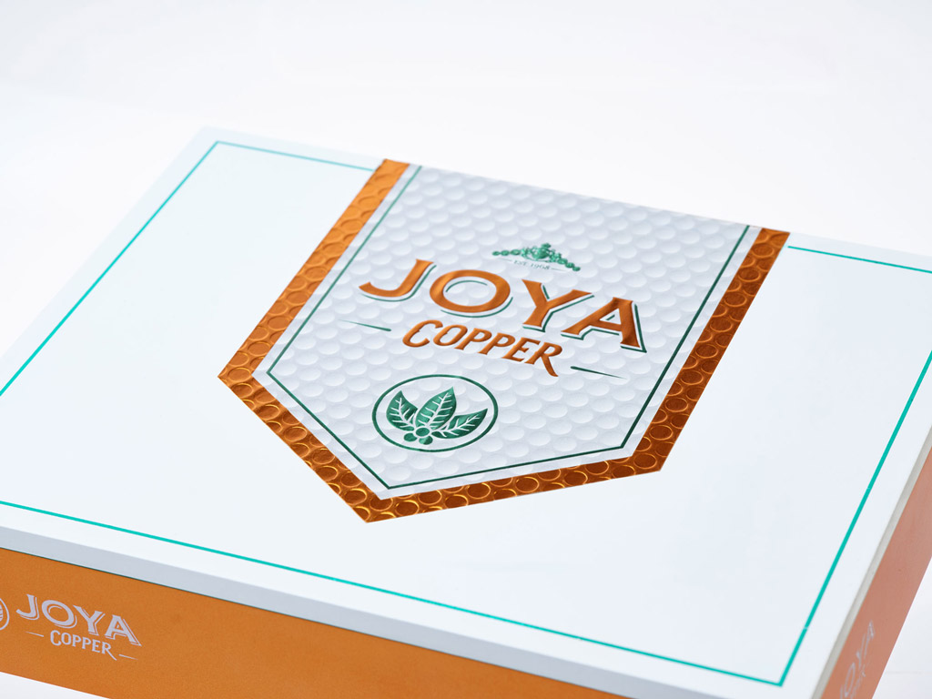 Joya de Nicaragua Joya Copper cigar box lid