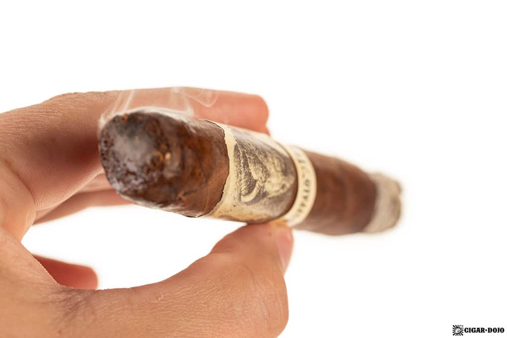 Buffalo Trace Toro cigar smoking