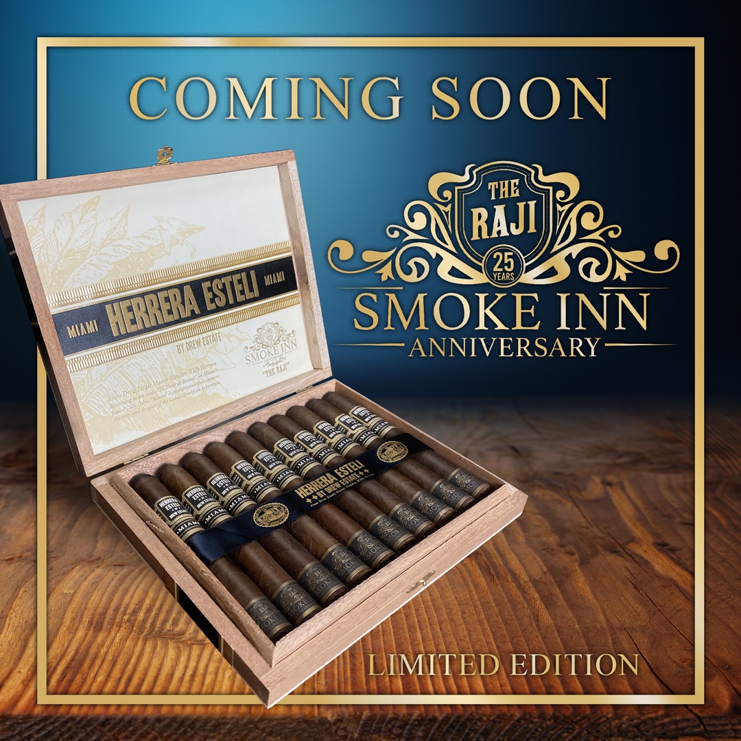 Herrera Estelí Miami Smoke Inn 25th Anniversary Raji cigar announcement