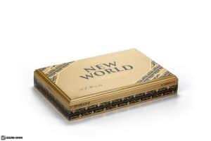 AJF New World Dorado Toro cigar box closed
