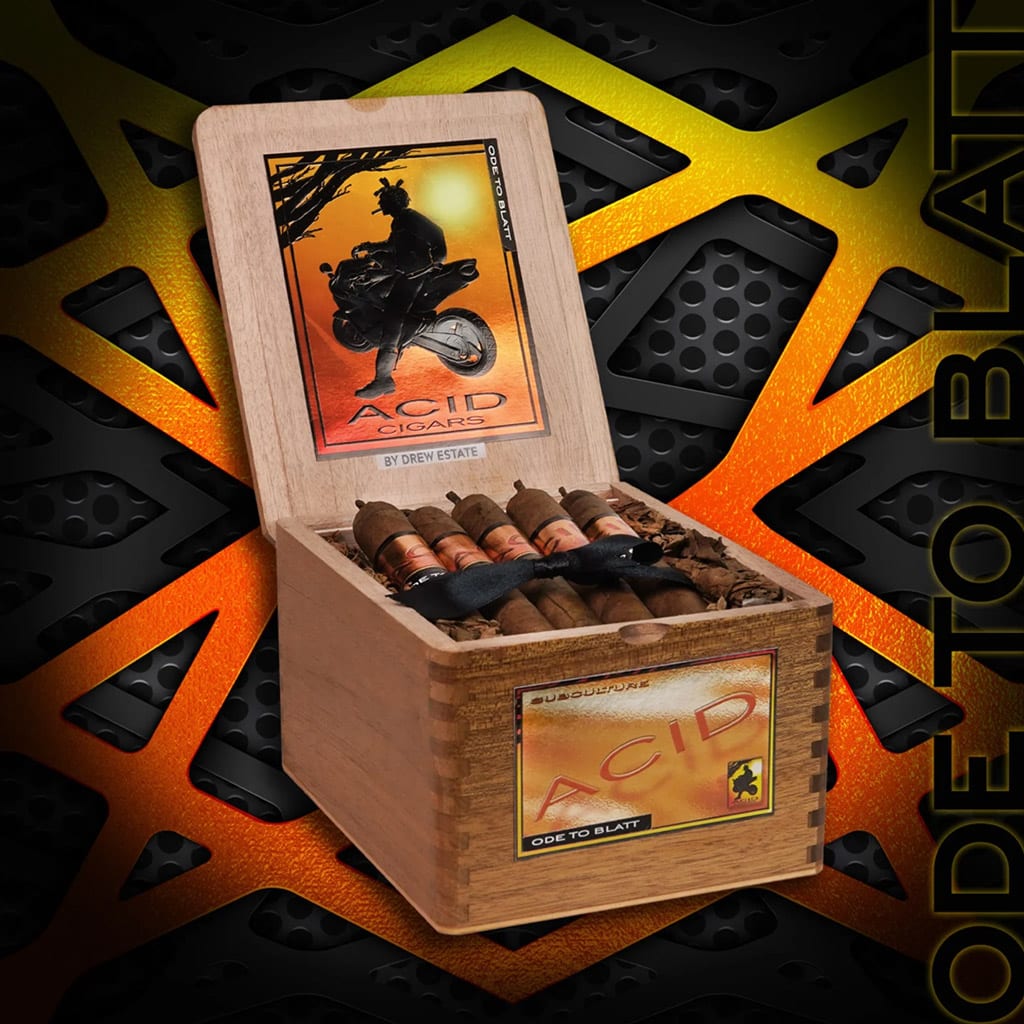 Drew Estate ACID Ode to Blatt cigar box open