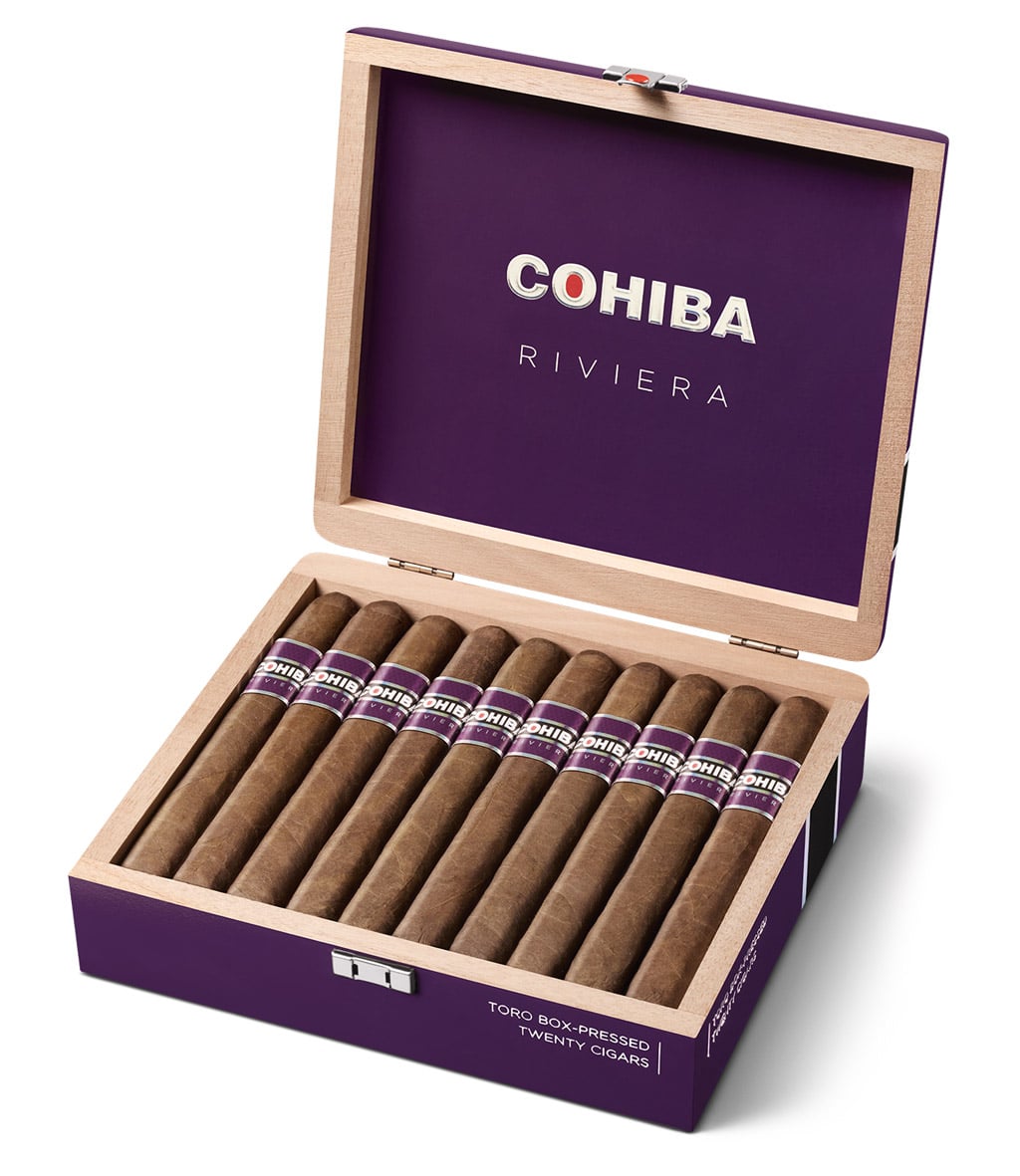 Cohiba Riviera cigar box open