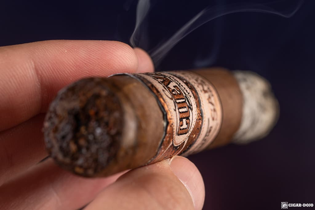 Casa Cuevas Sangre Nueva Robusto cigar smoking