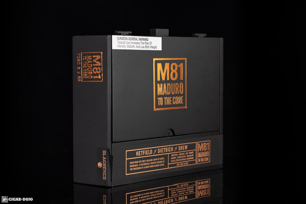 Drew Estate Blackened M81 Toro cigar box front