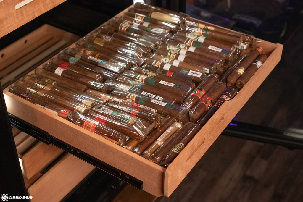 Newair NCH1K5BK00 1500 count humidor extended shelf filled with cigars
