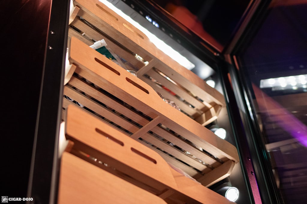 Newair NCH1K5BK00 1500 count humidor front door open