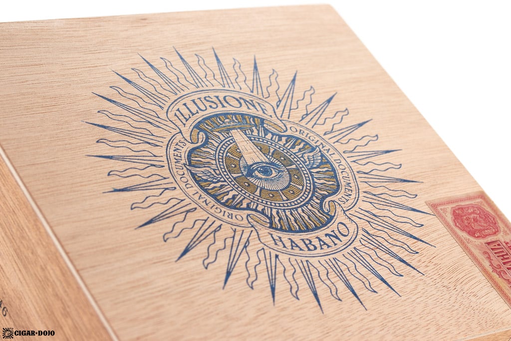Illusione Original Documents Habano Churchill cigar box lid vista
