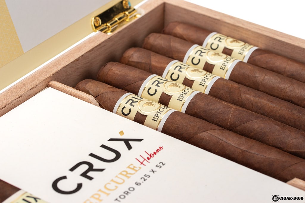 Crux Epicure Habano Toro cigars open box packaging