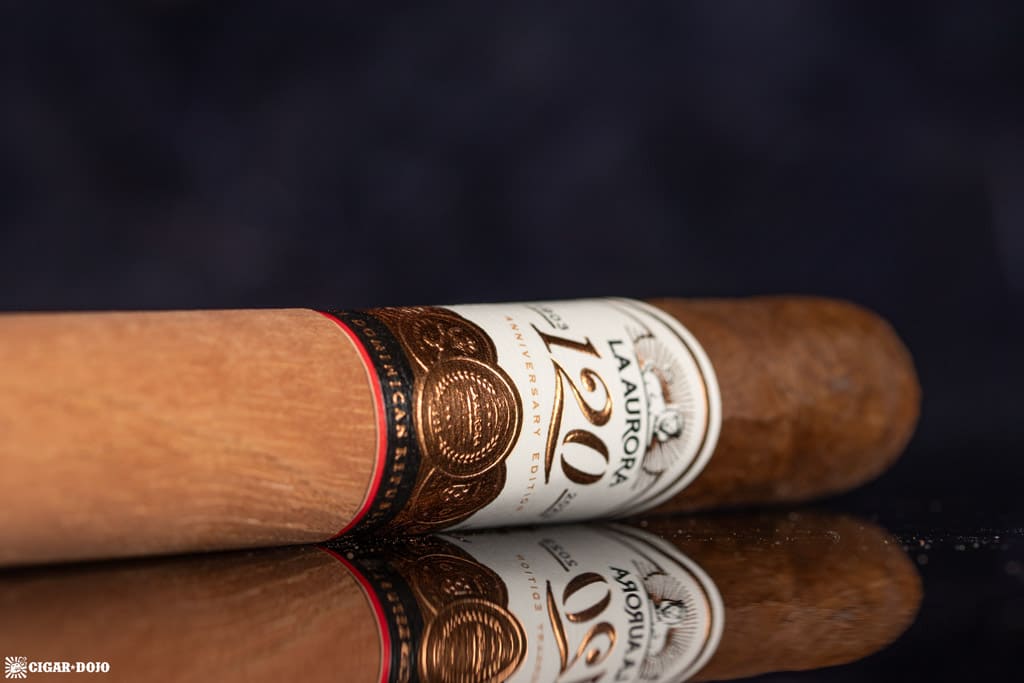 La Aurora 120 Anniversary Robusto cigar band