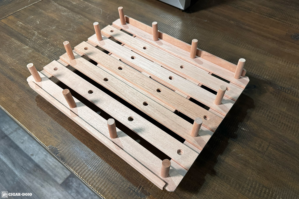 NewAir x Boveda NCH500SSB0 humidor shelf with dowels installed