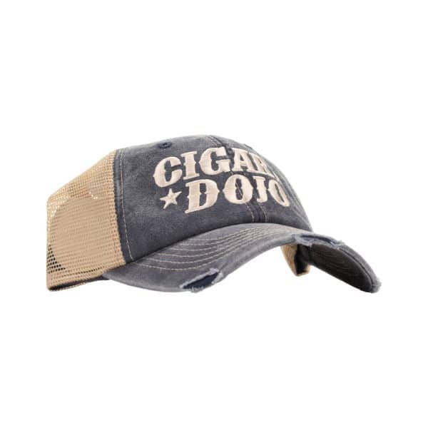 Cigar Dojo Blue Distressed Hat front