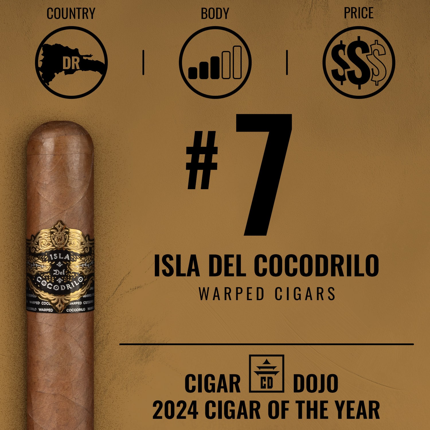 Warped Isla del Cocodrilo No. 7 Cigar of the Year 2024
