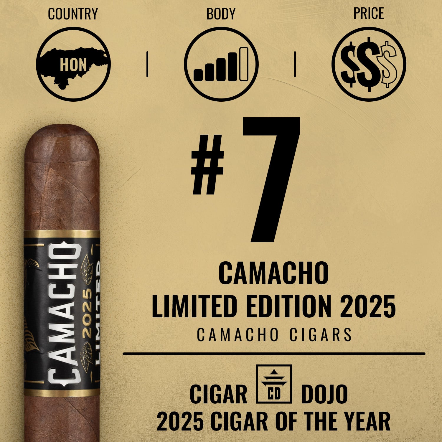 Camacho Limited Edition 2025 No. 7 Cigar of the Year 2025