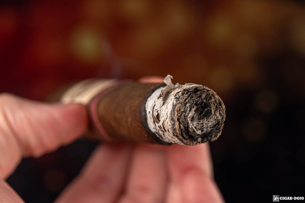 La Aurora Family Creed Fuerte Sol Toro cigar smoking