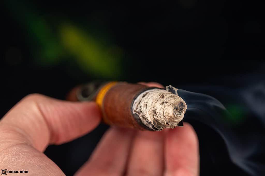 Davidoff Puro Dominicano Perfecto cigar ash