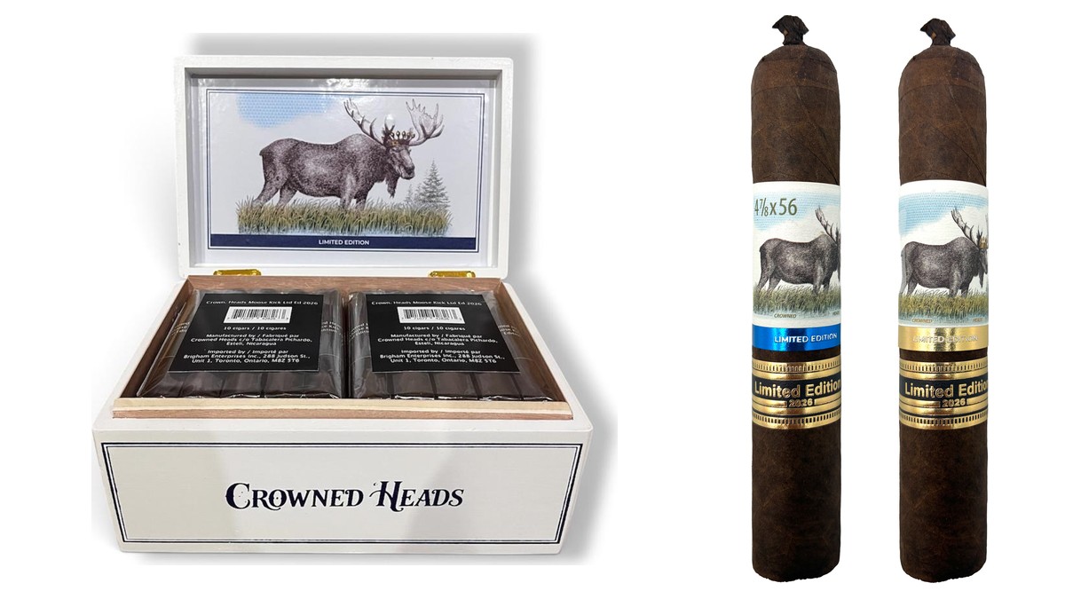 Crowned Heads Moose Kick Limited Edition 2026 display box and cigars