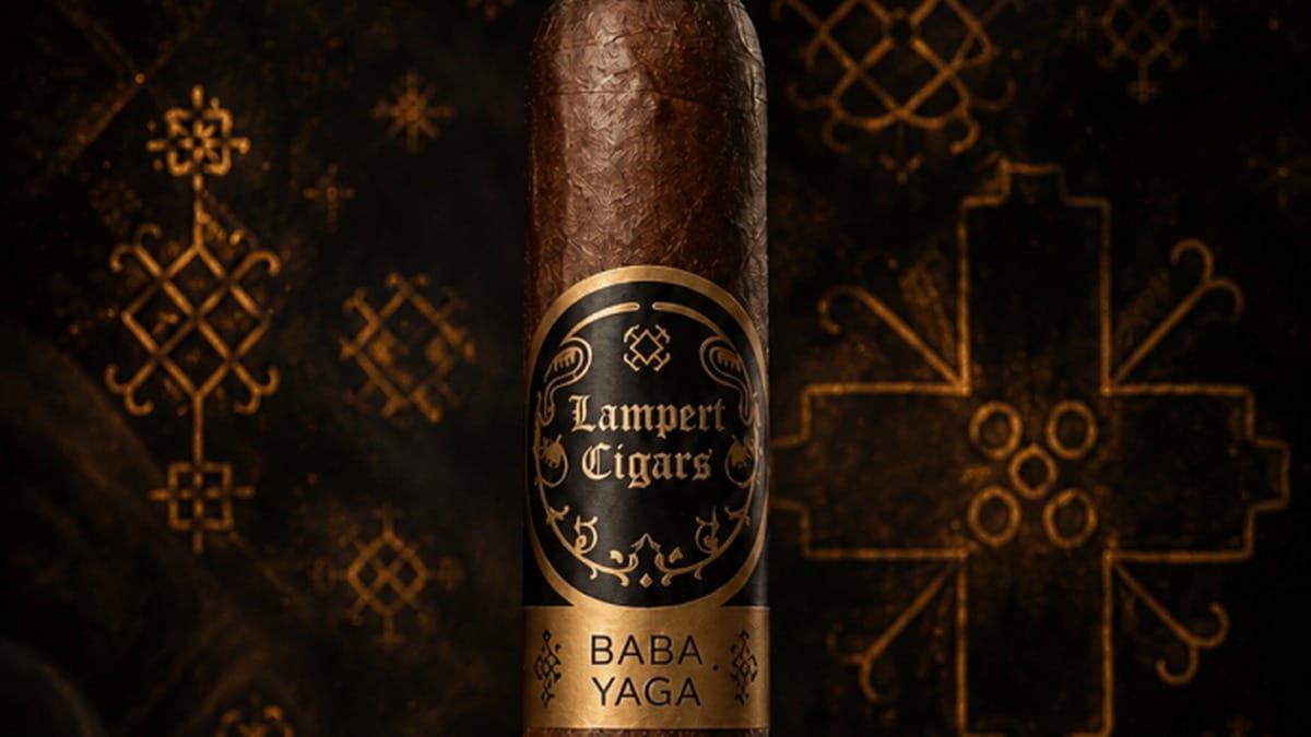 Lampert Cigars Baba Yaga Toro cigar with black and gold Lampert band